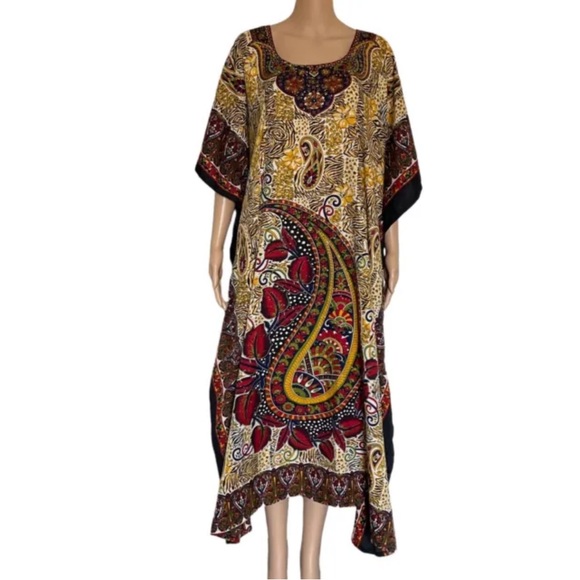 Sante Classics Floral Boho Maxi Dress Kaftan - Picture 1 of 8